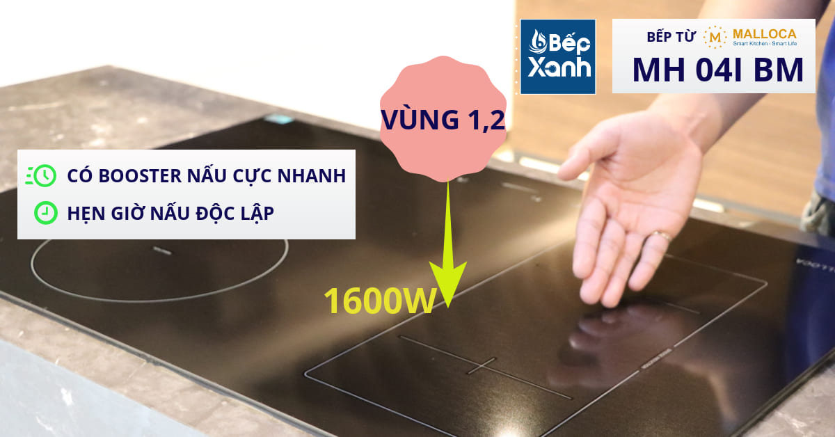 vùng nấu 1,2 bếp từ malloca mh 04i bm