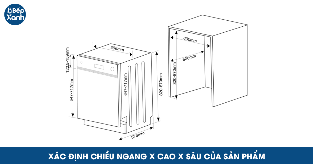 Xác định chiều ngang x cao x sâu của sản phẩm