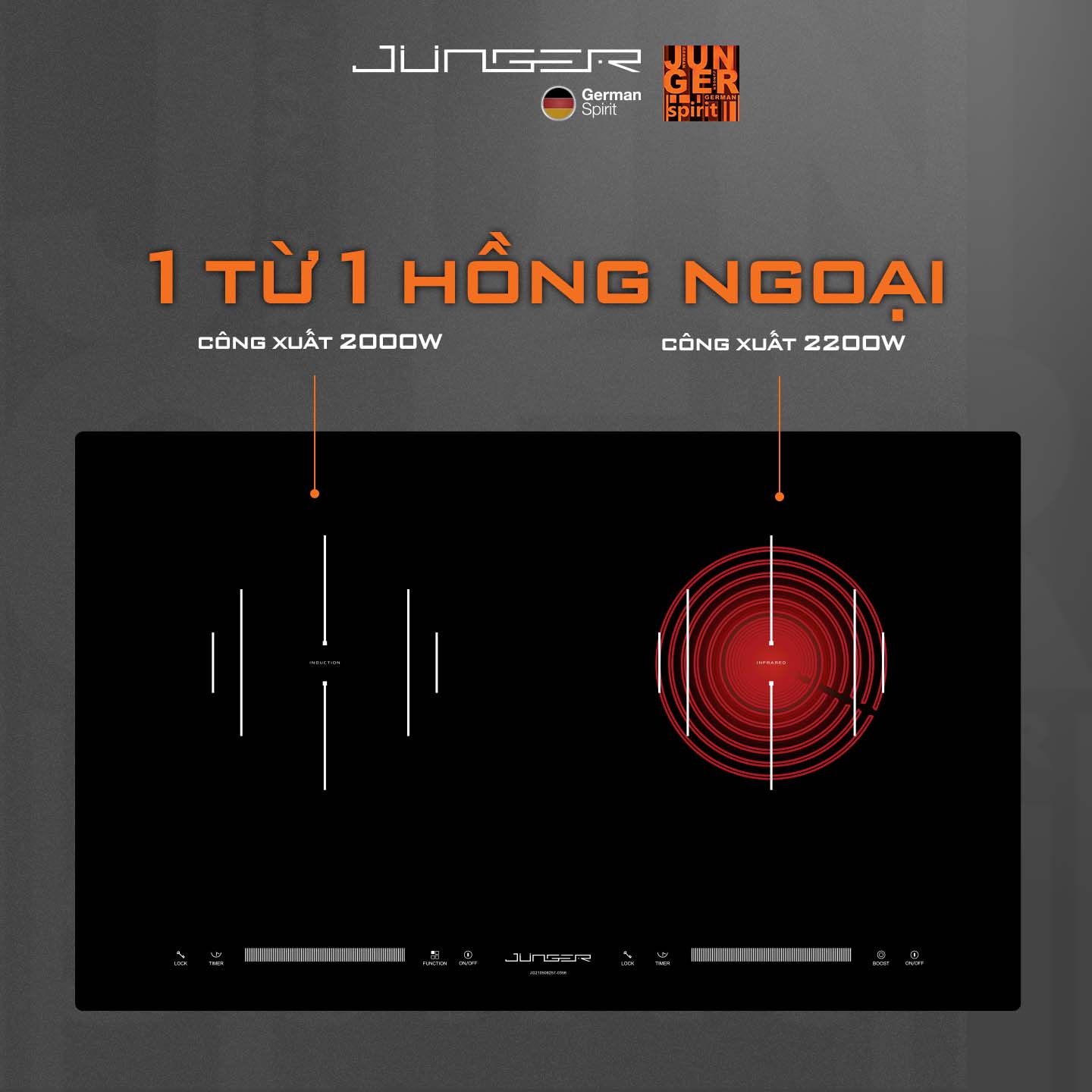 CEJ-204-IF giúp kiểm soát nhiệt tối ưu với 8 mức cài đặt chế độ phù hợp cho mọi món ăn.