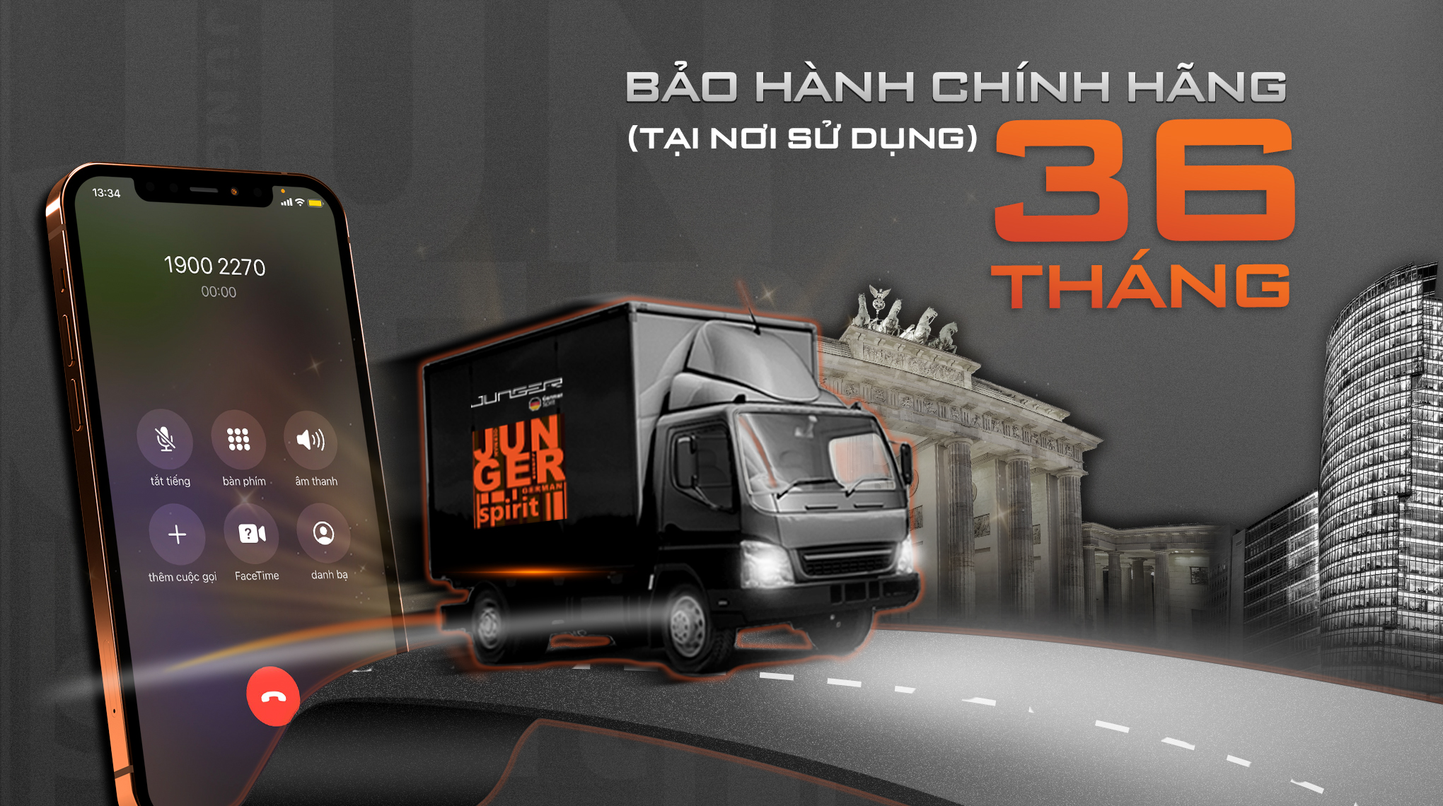 Bếp điện từ hồng ngoại Junger NKD-20 áp dụng chính sách bảo hành 36 tháng tại nơi sử dụng.